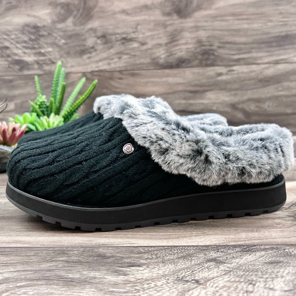 NIB Bobs Skechers Keepsakes 2.0 Faux Fur Sweater Clog Slipper 8M Indoor Outdoor - Picture 4 of 12